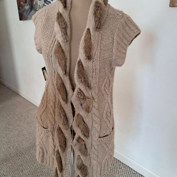 Leifsdottir Anthropologie Vest Women's Small S Wool Alpaca Fall Winter Warm Knit - Picture 2 of 10